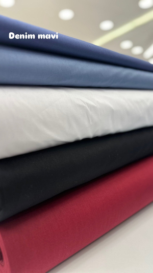 Düz Renk Akfil Kumaş Denim Mavi