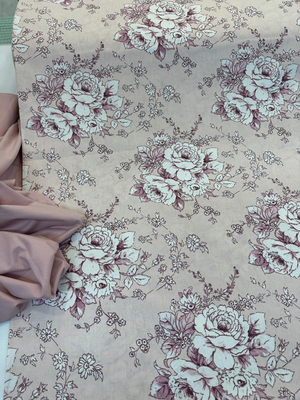 Zemin Floral Desenli Akfil D2500 GülKurusu