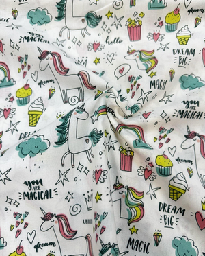 Unicorn Dream Big Desen Poplin