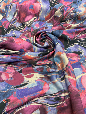 Mor Pembe Batik Desen Çift En Kaşmir Viskon D90500