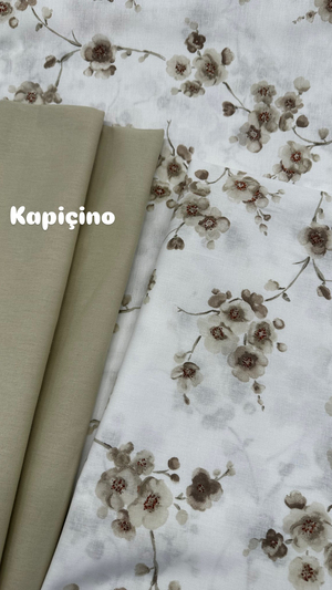 Soft Sakura Desenli Akfil Kumaş D88650 Bej