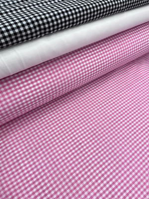 Mini Kareli Zefir Pembe