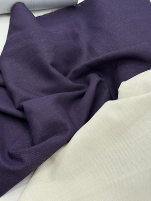 Simli Etuval Linen Kumaş Mor