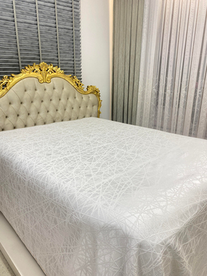 Etuval Cam Kırıkları Desen Pike Kumaş Krem