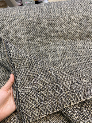 Zigzag Desen Asya Jüt Bezi Siyah