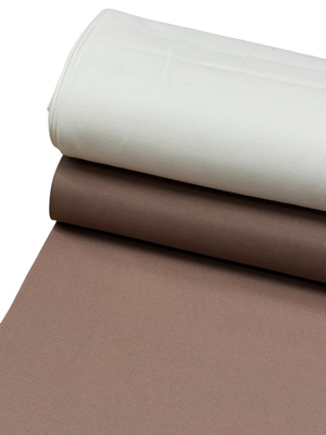 Düz Renk Etuval Cotton Keten Kahverengi