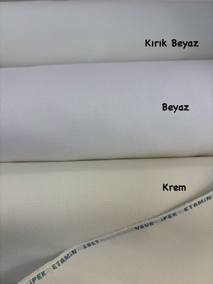 Uğur İpek Etamin 18 Count İşlemelik Kumaş Renk No 7 Beyaz