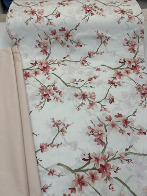 Bahar Dalı Desen Akfil Kumaş D3710 Somon