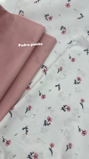 Mini Peony Çiçek Desenli Akfil Kumaş D89150 Pembe
