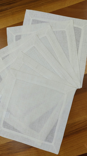 6 lı Kokteyl Peçetesi Köşe Çevrili