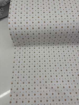 Camelia Kalpler Ve Puanlı Desen Poplin Akfil Kumaş Bej