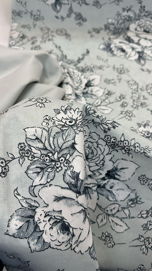 Zemin Floral Desenli Akfil D2500 Gri