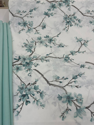 Bahar Dalı Desen Akfil Kumaş D3710 Mint