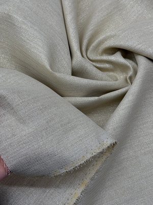 Bej Simli Etuval Linen Kumaş Altın
