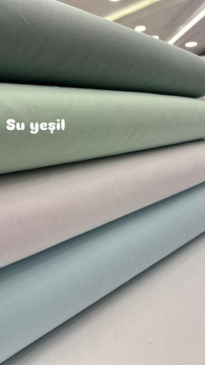 Düz Renk Akfil Kumaş Su Yeşili
