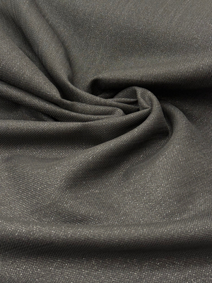 Simli Etuval Linen Kumaş Siyah