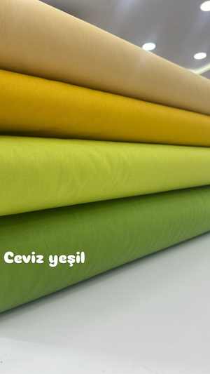 Düz Renk Akfil Kumaş Ceviz Yeşil