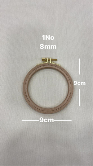 8 Mm Kalınlıklı 1 Nolu Vidalı Ahşap Kasnak (9 cm x 9cm)