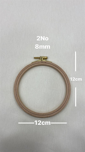 8 Mm Kalınlıklı 2 Nolu Vidalı Ahşap Kasnak (12 cm x 12 cm)