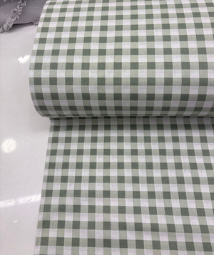 Camelia Kareler Desen Poplin Akfil Kumaş Yeşil