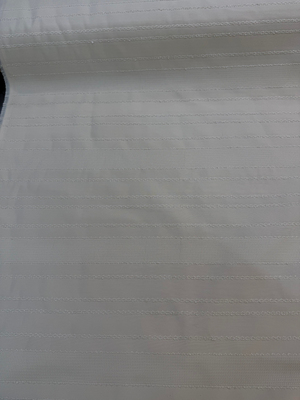 Sık Çizgili Rustik Etamin Masa Örtüsü Kumaşı Kapuçino