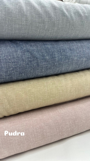 Etuval Pera Keten Kumaş Pudra Pembesi