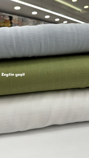 Düz Renk Müslin Bezi Zeytin Yeşili
