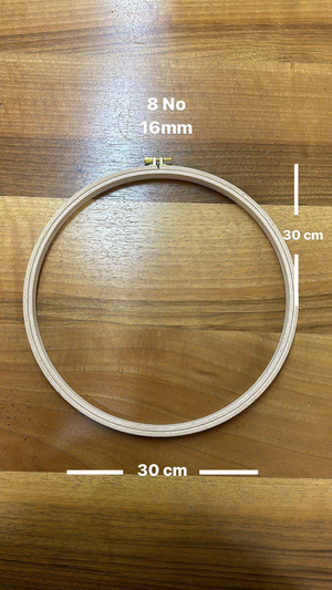16 Mm Kalınlıklı 8 Nolu Vidalı Ahşap Kasnak (30 cm x 30 cm)