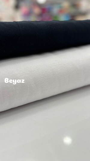 Düz Renk Pazen Kumaş (Geniş Enli) Beyaz