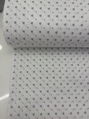 Camelia Kalpler Ve Puanlı Desen Poplin Akfil Kumaş Gri