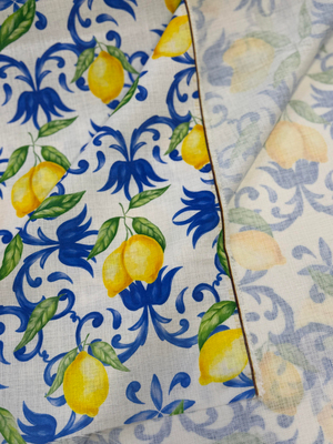 Amalfi Limon Desen Gardenya Kumaş