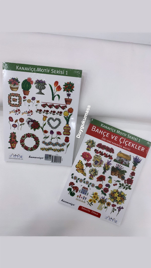 Bahçe ve Çiçekler Kanaviçe Motif Serisi 1