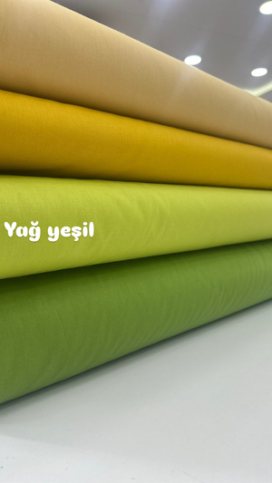 Düz Renk Akfil Kumaş Yağ Yeşil