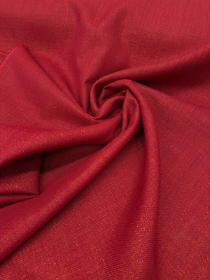 Simli Etuval Linen Kumaş Kırmızı