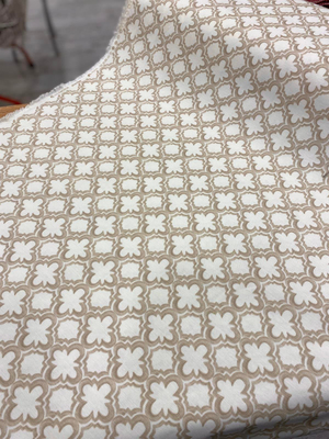 Bej Morocco Geometrik Desenli Duck D635