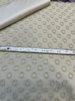 Ponpon Püskül Desen Kadife Nakış Detaylı Limi Pike Kapuçino