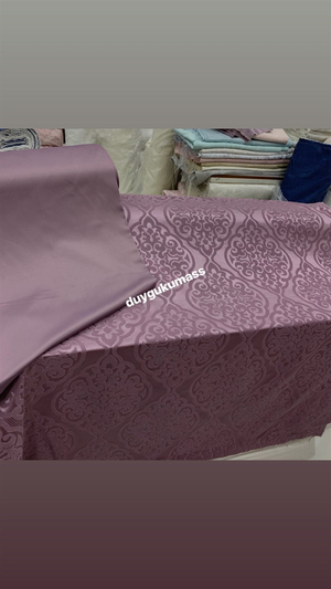 Çizgili barok desen İpek şönil pike