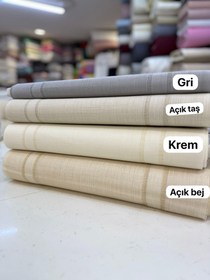 Linen Çift Sıra Ajur Detaylı Runner Kumaş 65 Cm Genişlikli