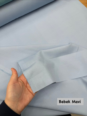 Düz Renk Etuval Cotton Keten Bebek Mavi