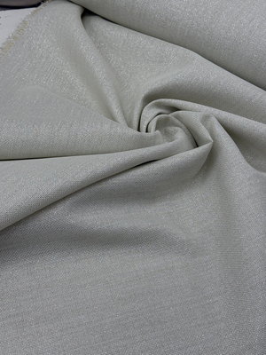 Simli Etuval Linen Kumaş Bej Gümüş