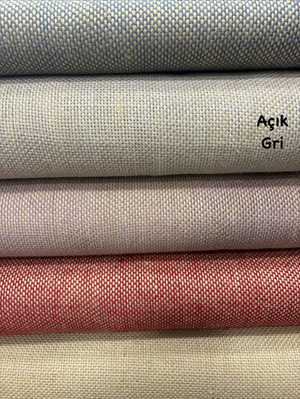 Renkli Jüt Bezi Açık Gri