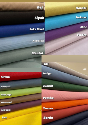Düz Renk Etuval Cotton Keten Beyaz