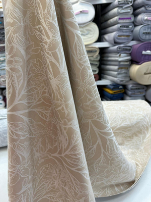 Etuval Floral Desen Hermes Pamuk Saten Kapuçino