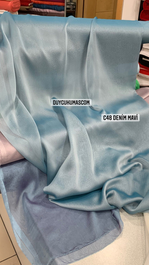 Denim Mavisi C48 Janjan Şifon
