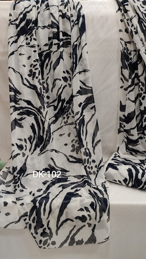 Desenli Yakma Şifon Dk 102