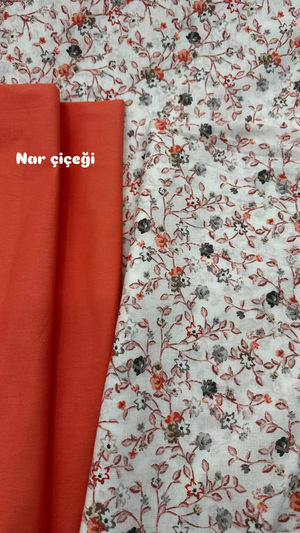 Sarmaşık Mini Çiçek Desenli Akfil Kumaş D88850 Narçiçeği