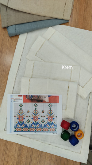 DK 126 Nolu Şablon Ve İpler Dahil Ajur Detaylı Salon Set 