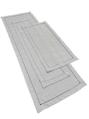 Ajur Detaylı Linen Kumaş Salon Set Açık Gri