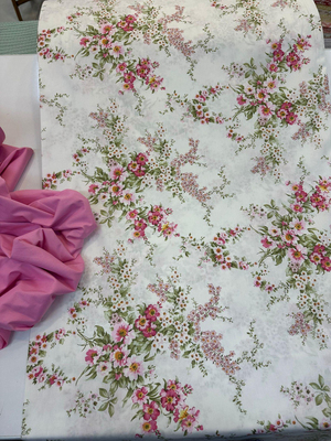 Taç Çiçek Detaylı Desenli Akfil D2551 Pembe