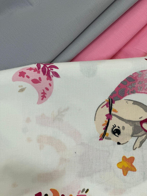 Anime Kız Desen Akfil Kumaş D6015 Pembe